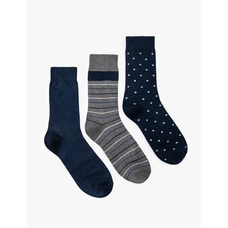 Koton 3-Piece Socks Set Geometric Patterned Multi Color