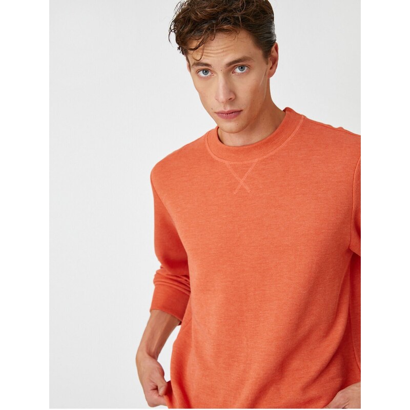 Koton Basic Pullover Knitwear Crew Neck Long Sleeved