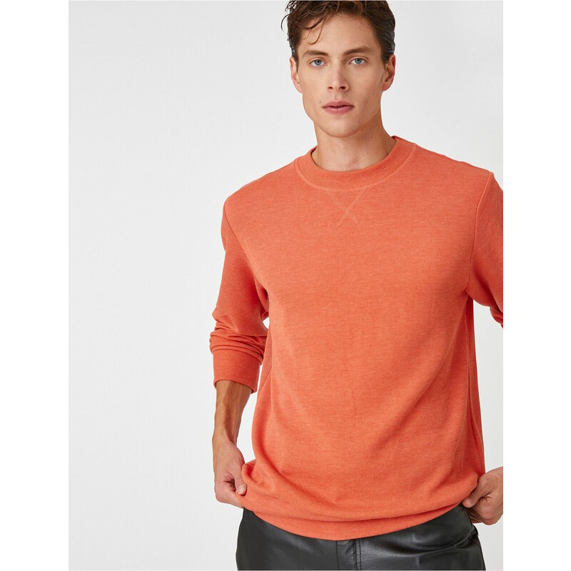 Koton Basic Pullover Knitwear Crew Neck Long Sleeved