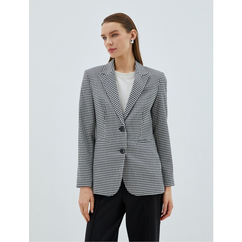 Koton Blazer Jacket Double Buttoned Pocket Detailed