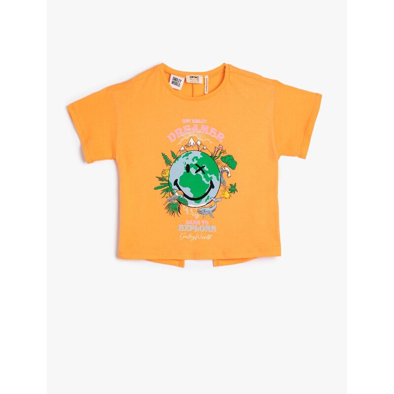 Koton Smileyworld Licensed T-Shirt with Window Detail Cotton