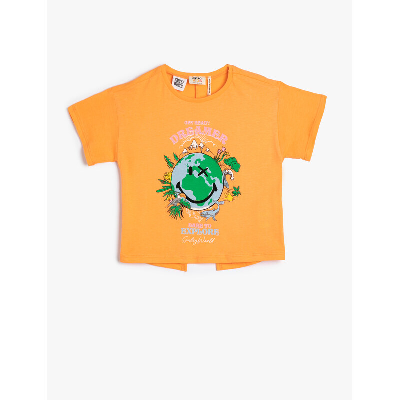 Koton Smileyworld Licensed T-Shirt with Window Detail Cotton