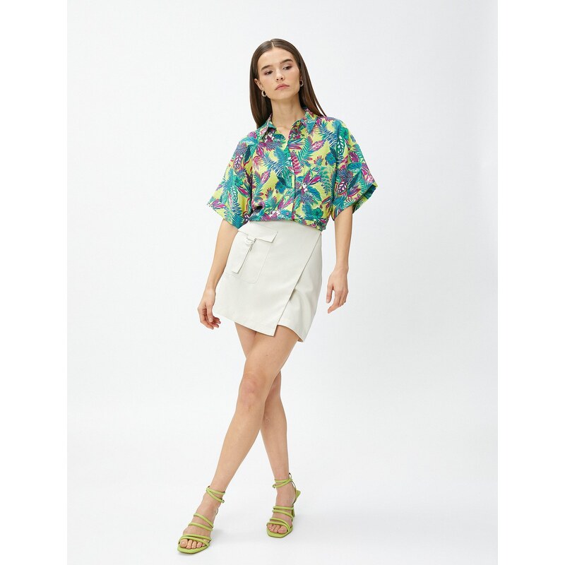 Koton Pocket Detailed Short Sleeve Hawaiian Shirt