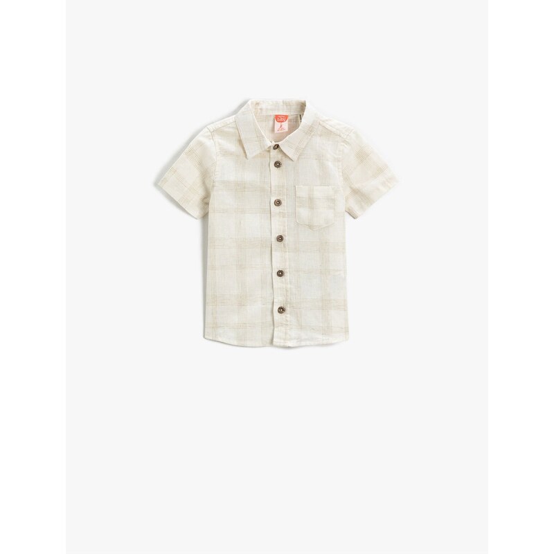 Koton Short Sleeve Shirt with One Pocket