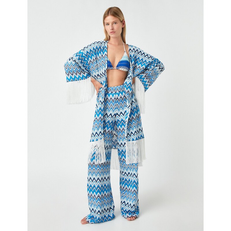 Koton Şahika Ercümen X Cotton - Tassel Detailed Kimono