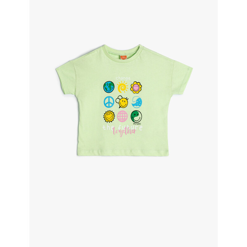 Koton T-Shirt Smileyworld Licensed Cotton