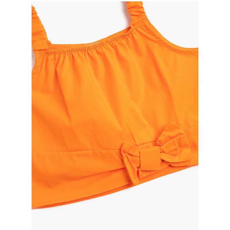 Koton Plain Orange Girls' Blouse 3skg60009aw