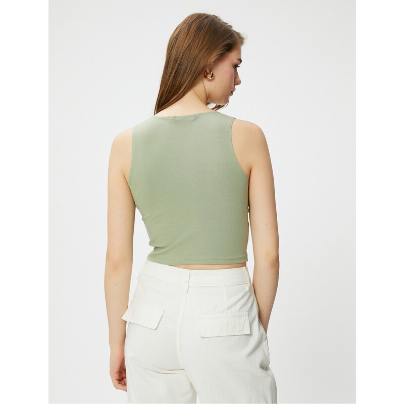 Koton Cotton Crop Halterneck Singlet