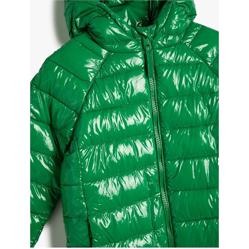 Koton Shiny Inflatable Jacket with Hooded Waterproof