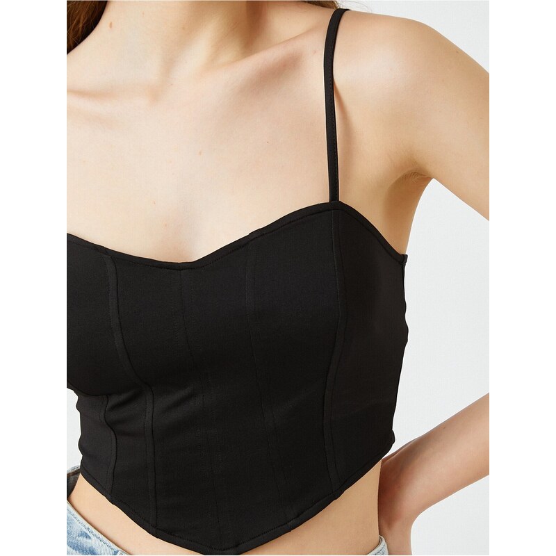 Koton Crop Singlets Asymmetrical Cut, Thin Straps