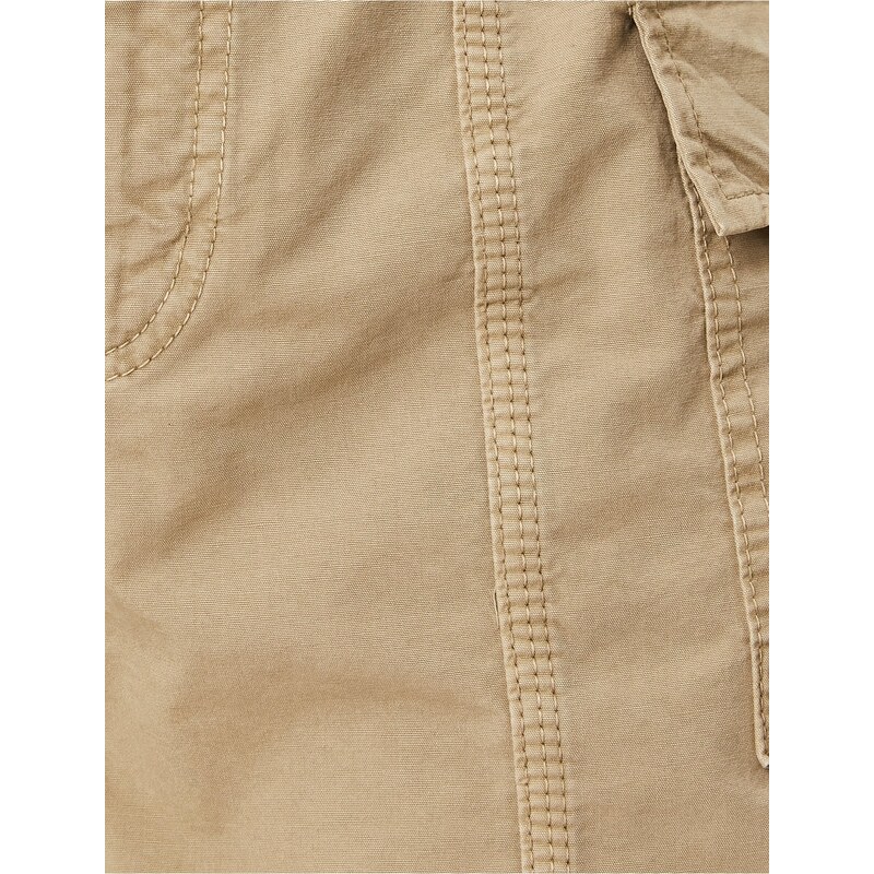 Koton Cargo Denim Shorts Pocket Detail High Waist Cotton