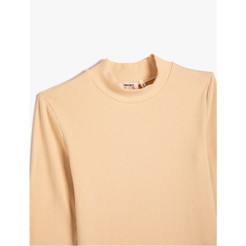 Koton Basic Turtleneck T-Shirt Slim Long Sleeve Ribbed Cotton