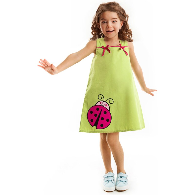 mshb&g Mushi Lucky Girl's Woven Green Dress