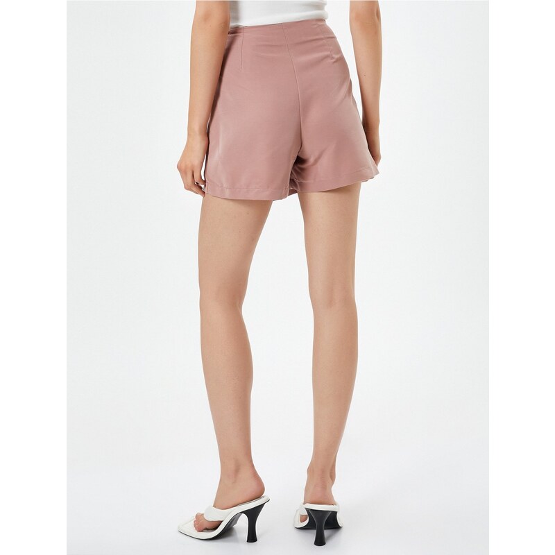 Koton Mini Shorts Skirt Modal Blend Belt Detailed