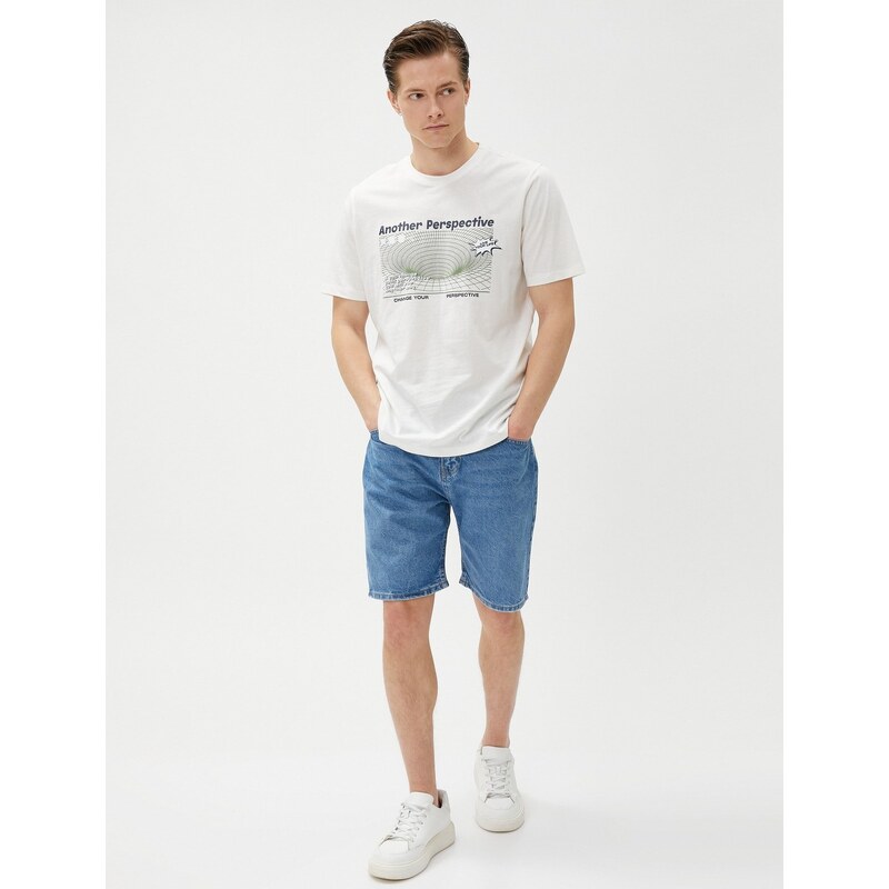 Koton Bermuda Denim Shorts Pocket Detailed Cotton