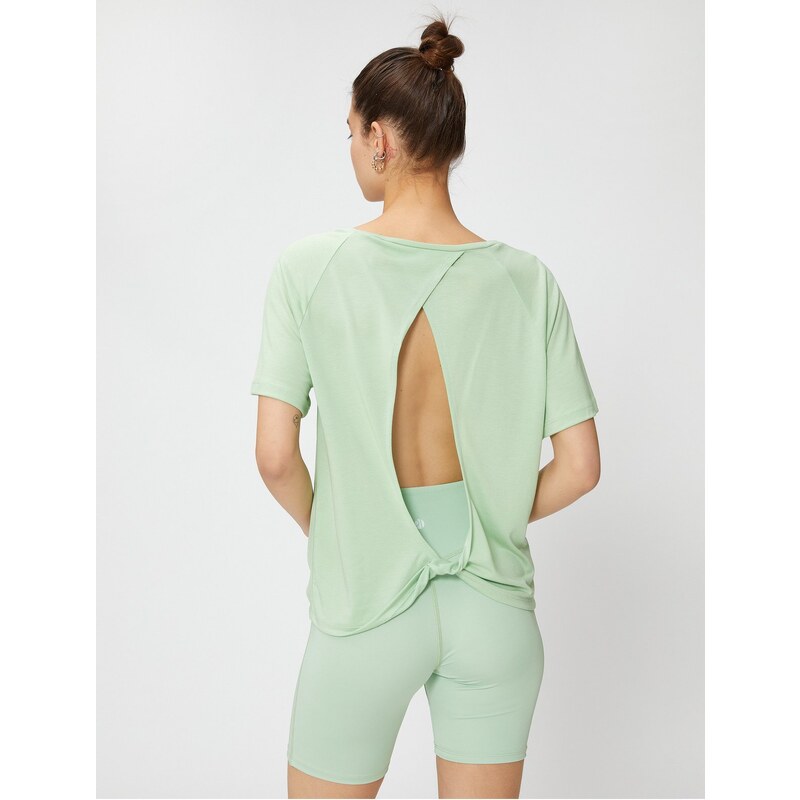 Koton Modal Yoga T-Shirt with Window Detail