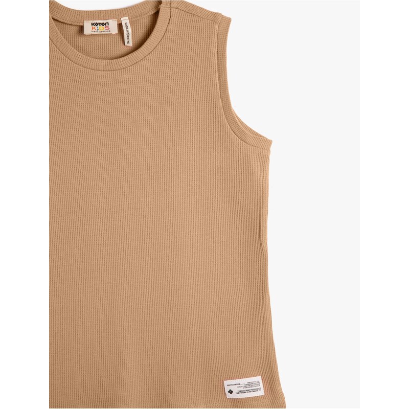 Koton Basic Undershirt Crew Neck Ribbed Cotton