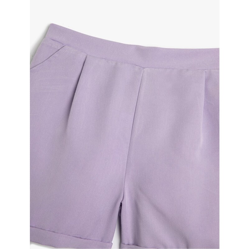 Koton The shorts have an elasticated waist, Modal Fabric, Pocket Pleat Detailed.