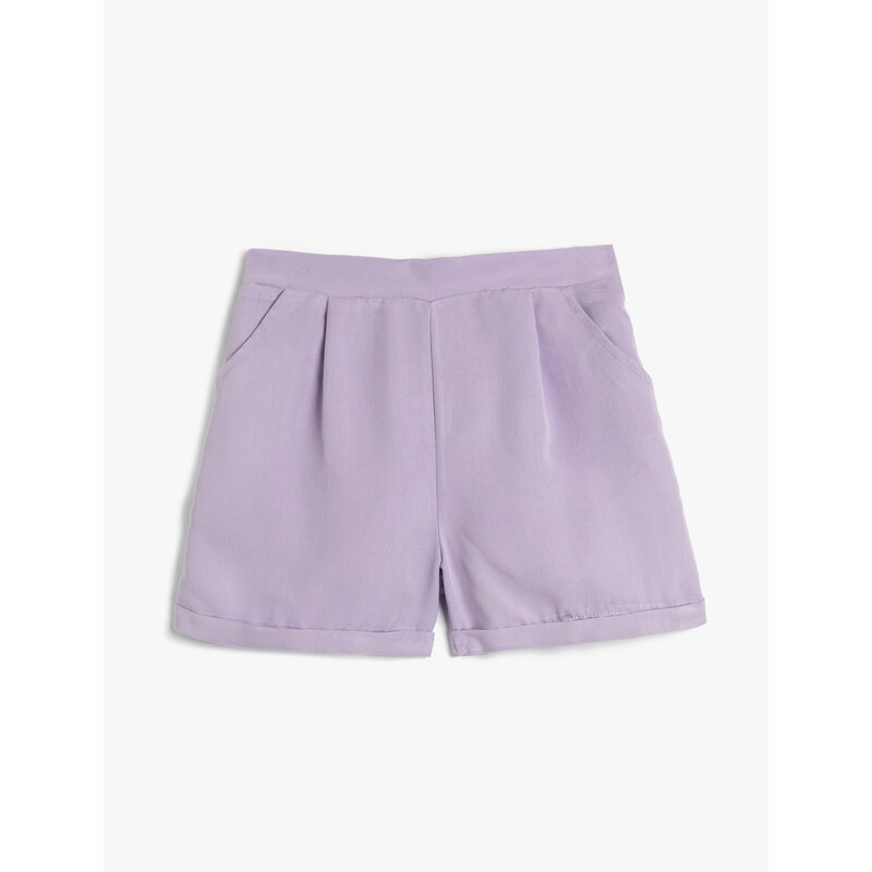 Koton The shorts have an elasticated waist, Modal Fabric, Pocket Pleat Detailed.