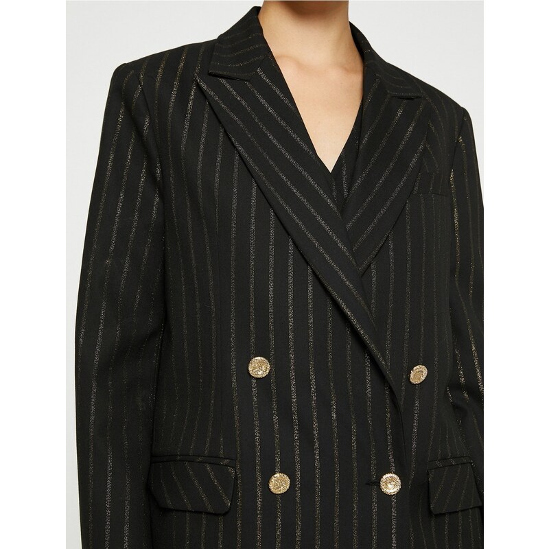 Koton Shimmering Double Breasted Blazer Jacket