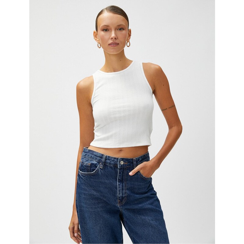 Koton Crop Athlete Crew Neck Sleeveless