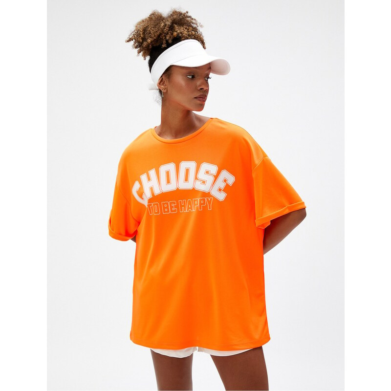 Koton Crew Neck Orange Women's T-Shirt 3sak10029nk