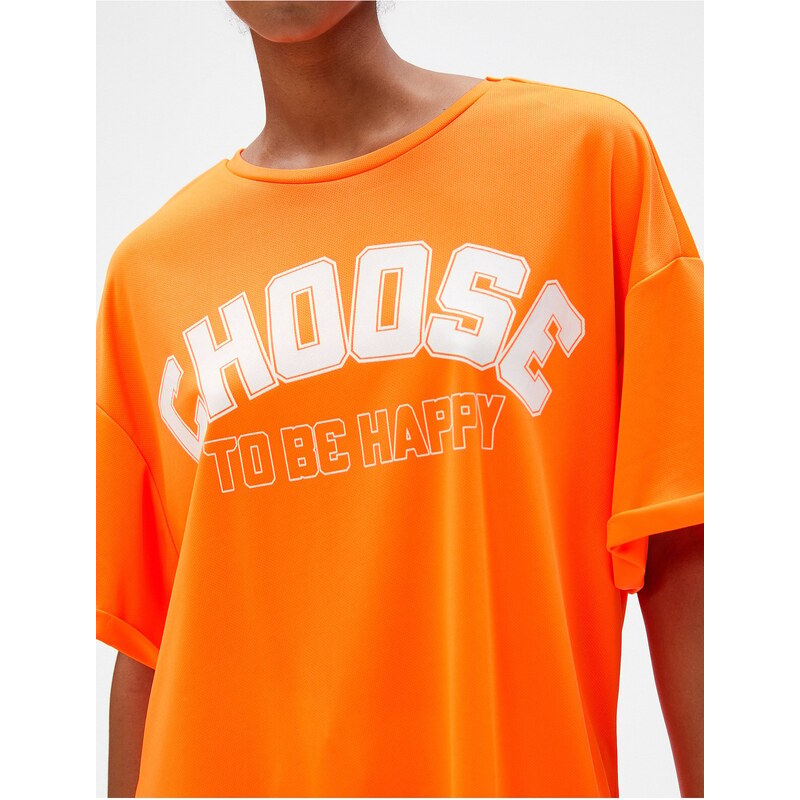 Koton Crew Neck Orange Women's T-Shirt 3sak10029nk