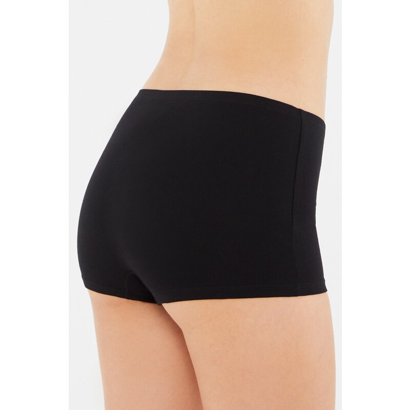 Dagi Black Combed Cotton Women's Boxer