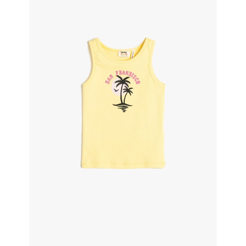 Koton Singlets Sleeveless Printed Cotton with Ribbons