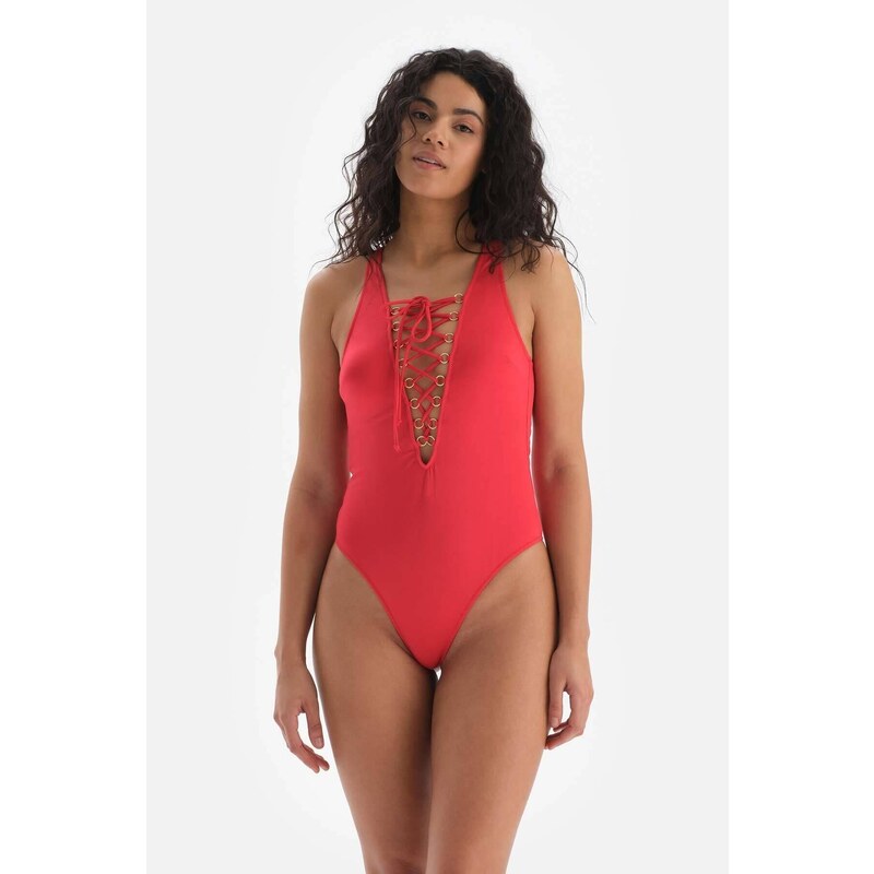 Plavky Dagi Red Decollete String