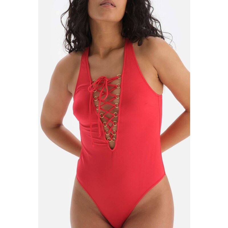 Plavky Dagi Red Decollete String