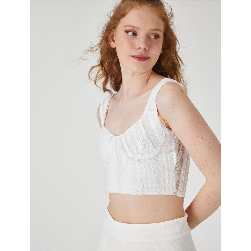 Koton Ruched Crop Top