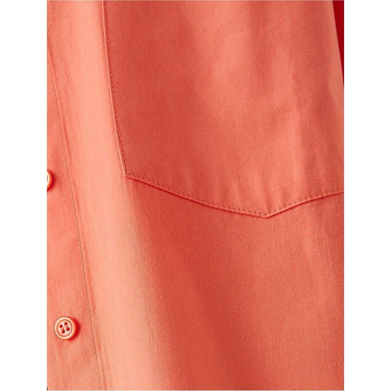 Koton Long Sleeve Cotton Shirt with Pocket
