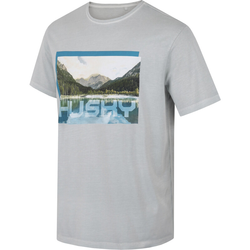 Pánské bavlněné triko HUSKY Tee Lake M light grey