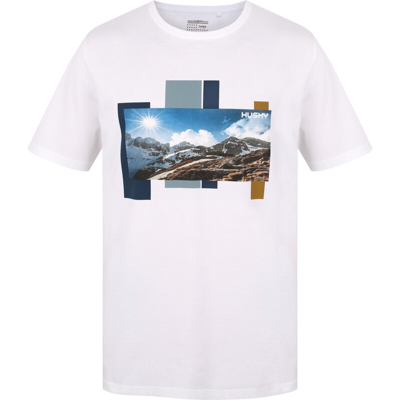 Pánské bavlněné triko HUSKY Tee Skyline M white