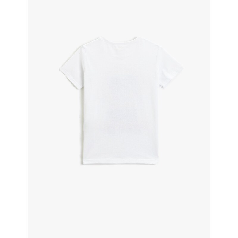 Koton Printed Short Sleeve T-Shirt Crew Neck Cotton