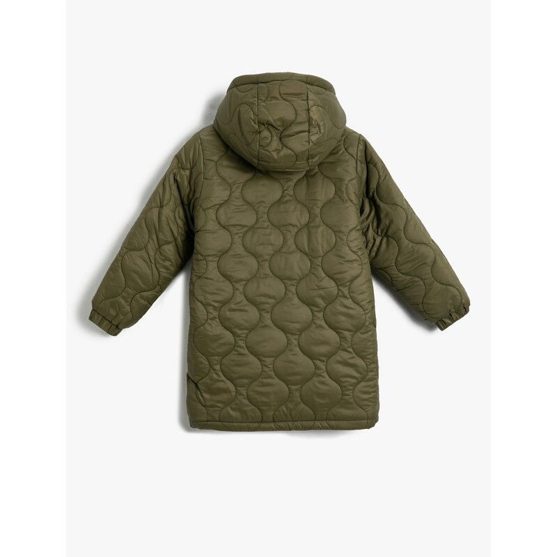 Koton Long Down Jacket With Plush Lined