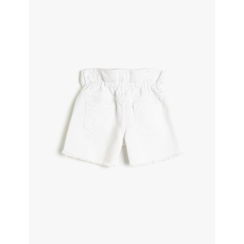 Koton Jeans Shorts with elasticated waist, pockets. Cotton