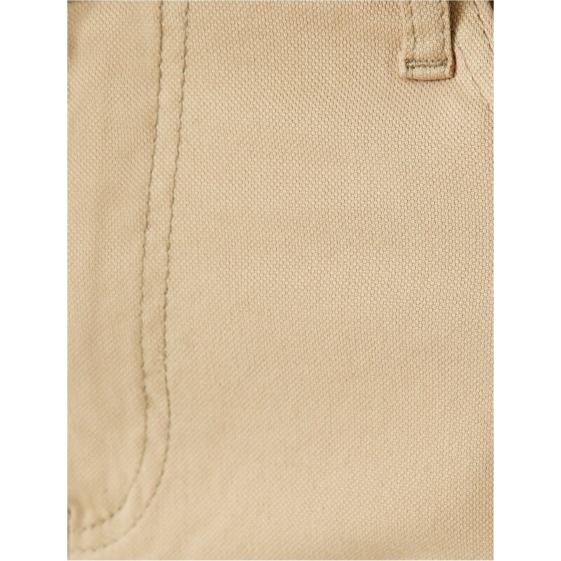 Koton Basic Gabardine Trousers with Buttons and Pocket Detail