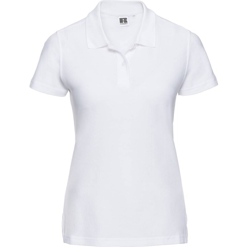 Women's white cotton polo shirt Ultimate Russell