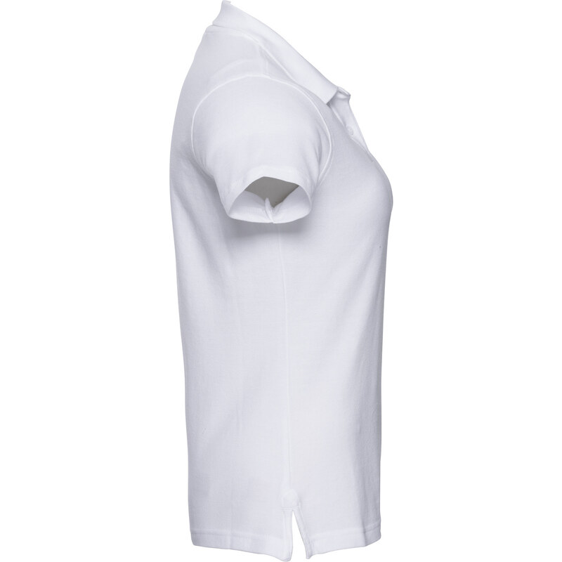 Women's white cotton polo shirt Ultimate Russell