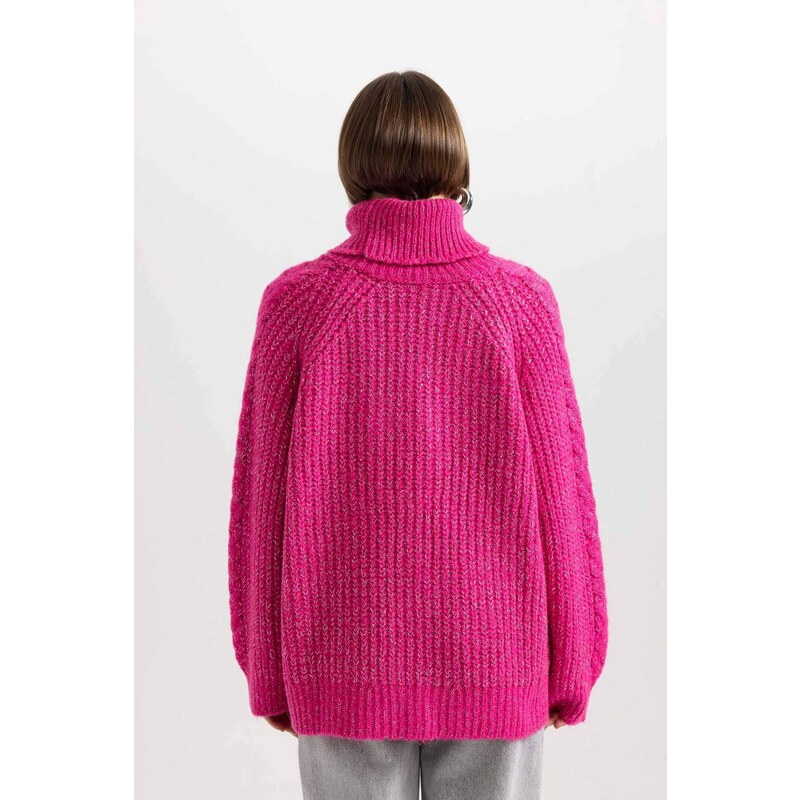 DEFACTO Oversize Fit Turtleneck Pullover