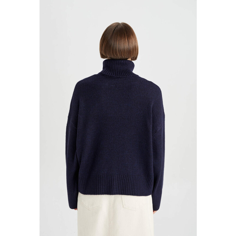 DEFACTO Relax Fit Turtleneck Pullover