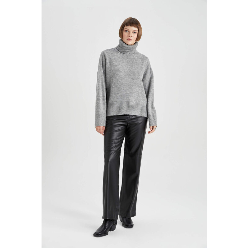 DEFACTO Relax Fit Turtleneck Pullover