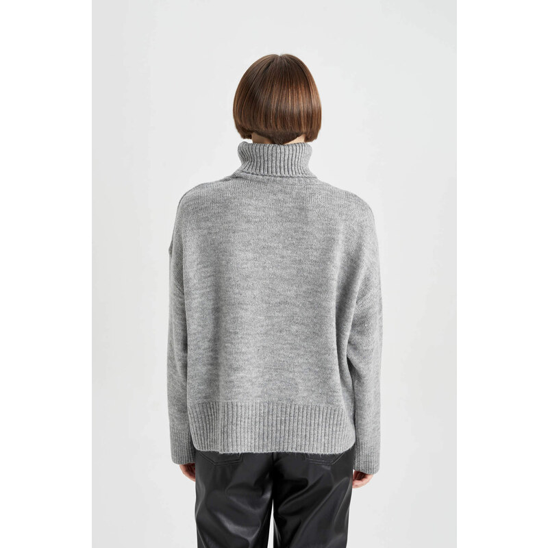 DEFACTO Relax Fit Turtleneck Pullover