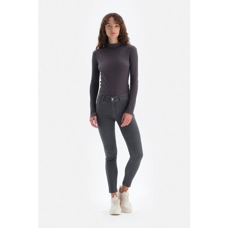 Dagi Anthracite Jean Push-up Legíny Kalhoty 115721457
