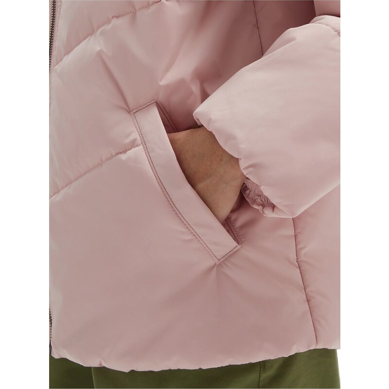 Světle růžová dámská prošívaná bunda VANS Foundry Puff - Dámské