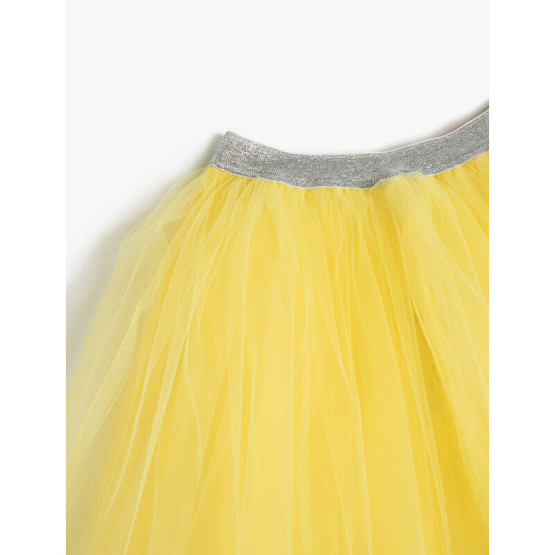 Koton Tutu Skirt with Elastic Waist, Layered Lined.