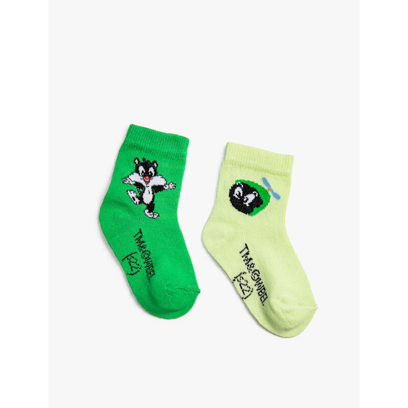 Koton 2 Pack Sylvester And Tweety Printed Socks Licensed