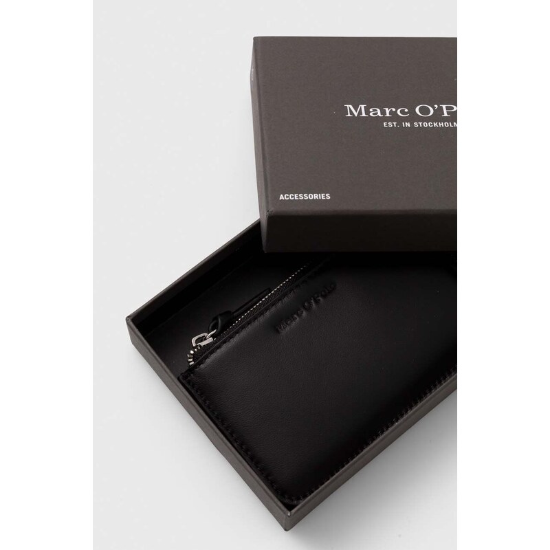 Kožená peněženka Marc O'Polo černá barva, 40319905001114